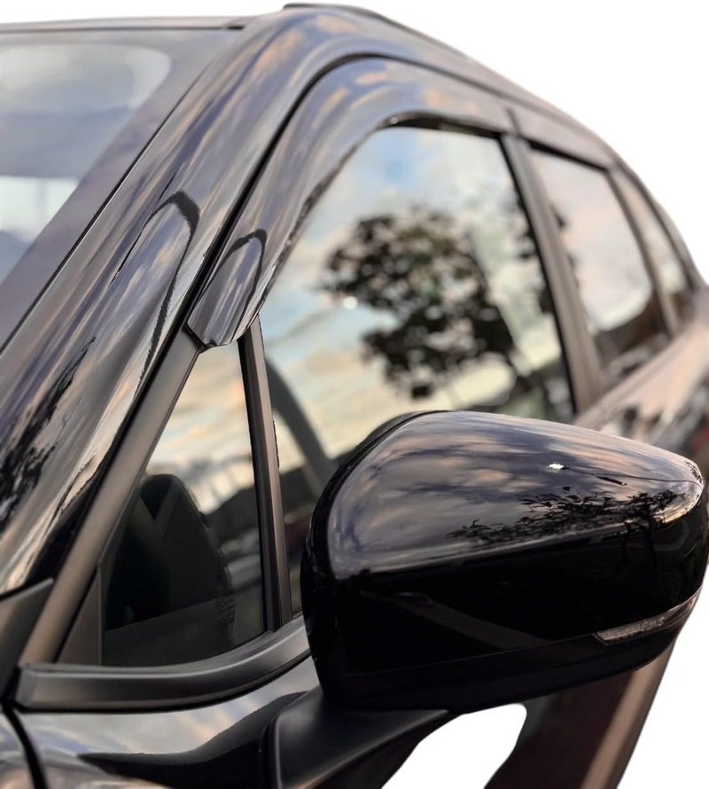 Optimal Co 2025 2026 Tape-On Rain Guards for Subaru Forester Side Window Visor Deflectors Premium Sport Limited Touring Hybrid Wilderness Tinted Vent Shade Protectors - Image 2